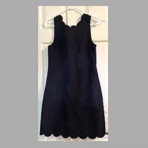 J.crew Navy Scalloped Dress Size 8